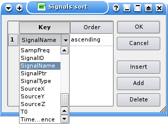 sort by component index